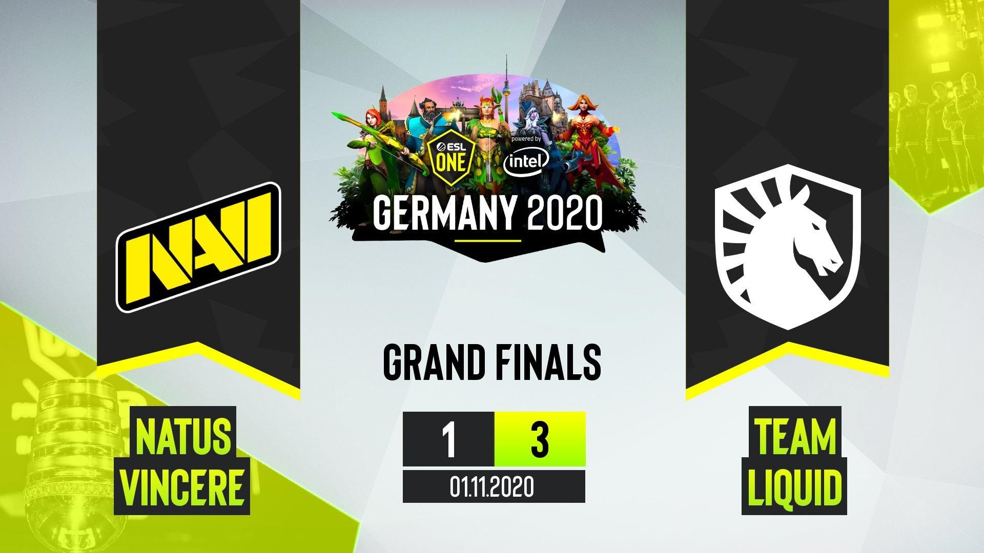 Українська команда програла у гранд-фіналі ESL One Germany 2020 команді Team Liquid з рахунком 1:3