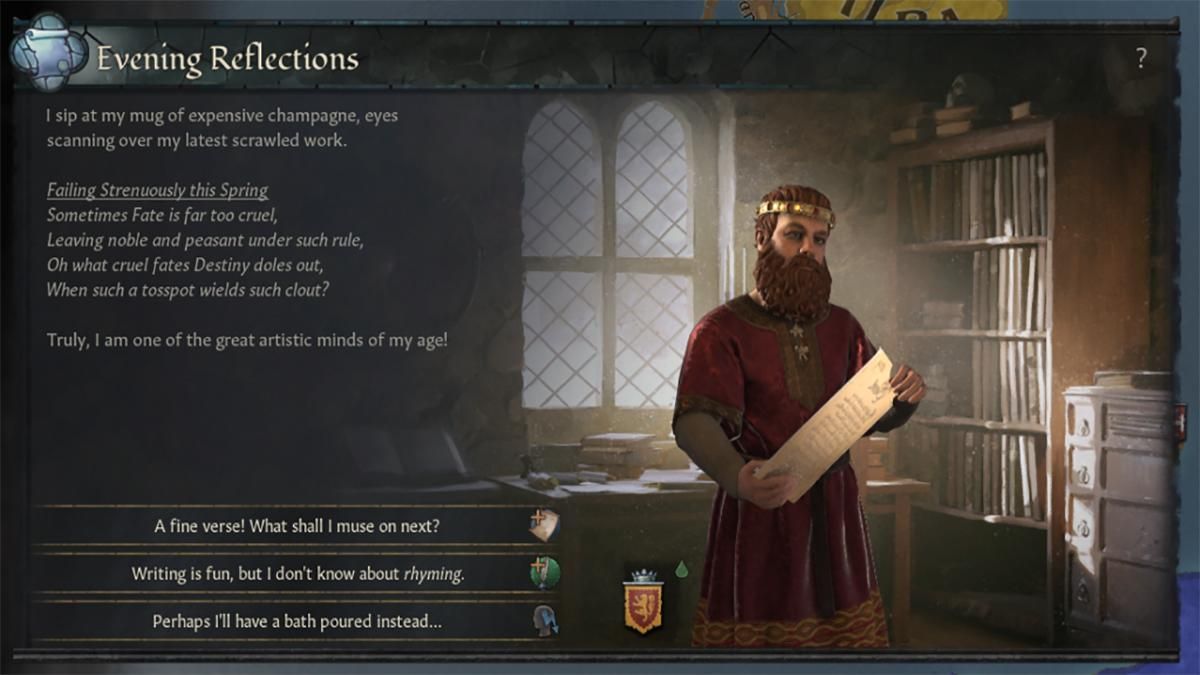 В Crusader Kings 3 можно будет стать поэтом и творить В Crusader Kings 3 можно будет стать поэтом и творить