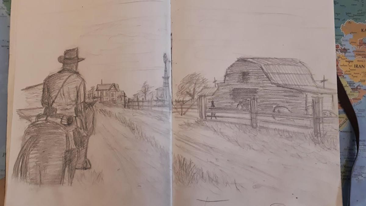 Игрок в Red Dead Redemption 2 делает зарисовки в стиле Артура Моргана Игрок в Red Dead Redemption 2 делает зарисовки в стиле Артура Моргана
