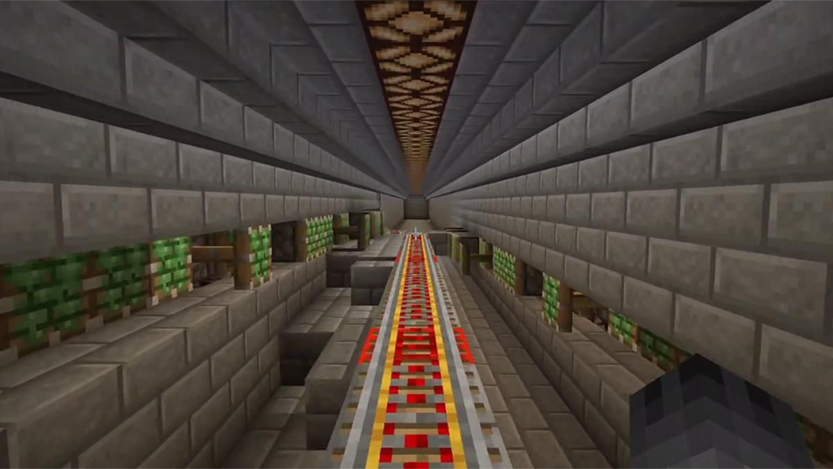 Игрок в Minecraft создал нестандартную железную дорогу