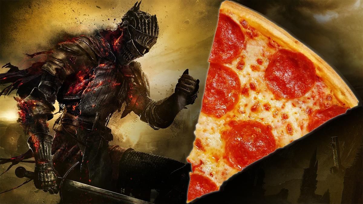 З'їж шматочок, щоб відновити здоров'я – геймер створив геймпад з піци для гри у Dark Souls - Ігри - games