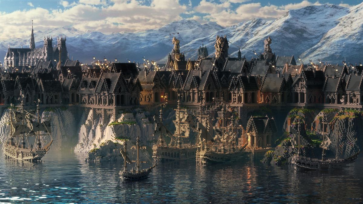 Энтузиасты создали в Minecraft огромный город в готическом стиле