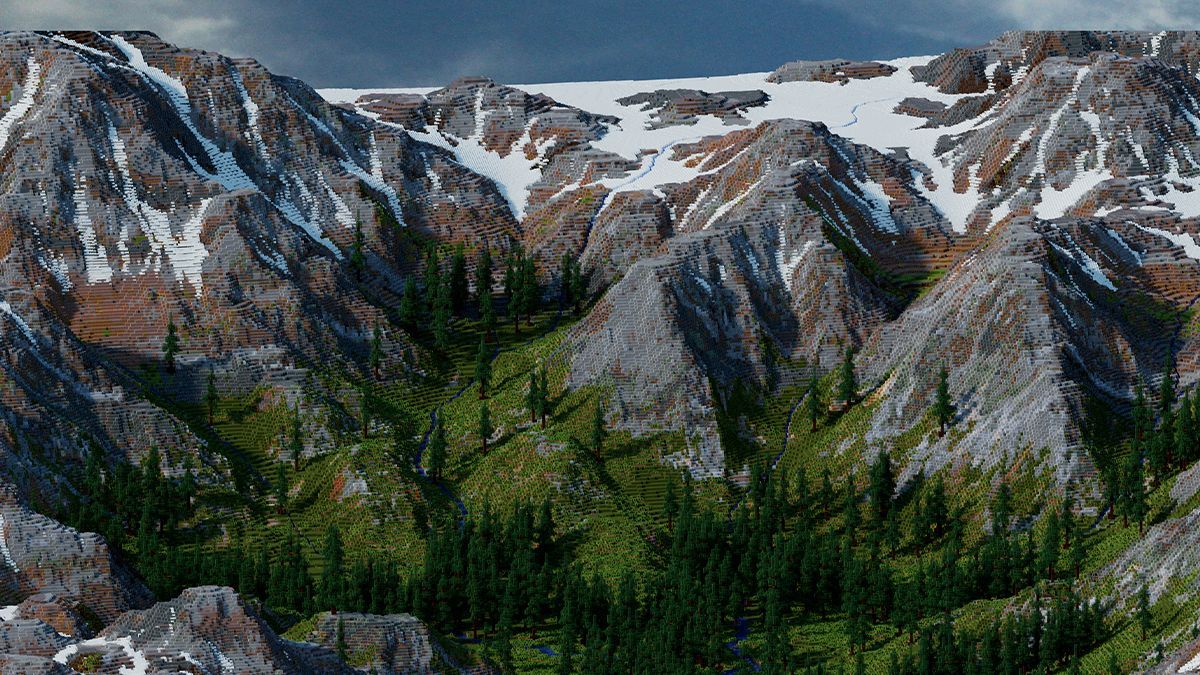 Не отличить от настоящих: игрок Minecraft показал чрезвычайно реалистичные горные пейзажи - Игры - Games