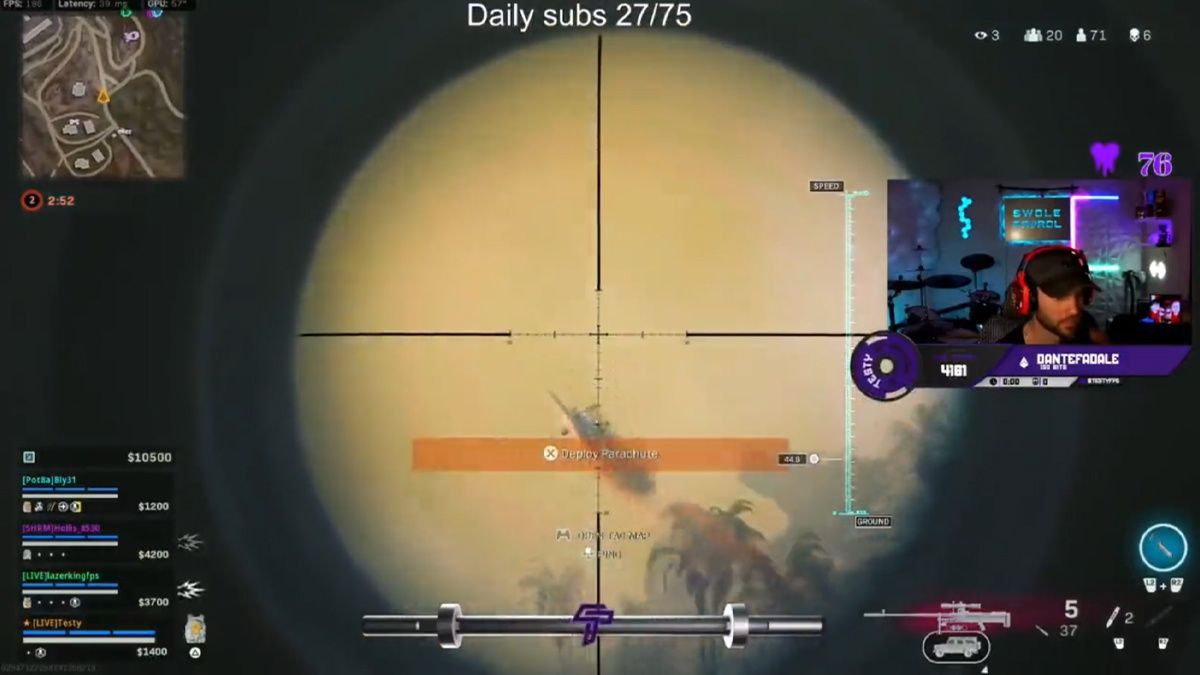 Стриммер Warzone поразил сеть уникальным выстрелом Стриммер Warzone поразил сеть уникальным выстрелом