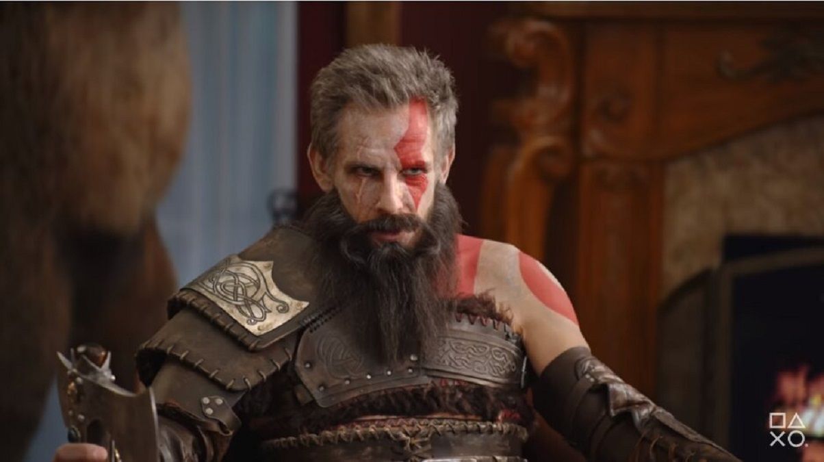 Бен Стиллер стал Кратосом для рекламы God Of War Ragnarök  забавное видео - Games