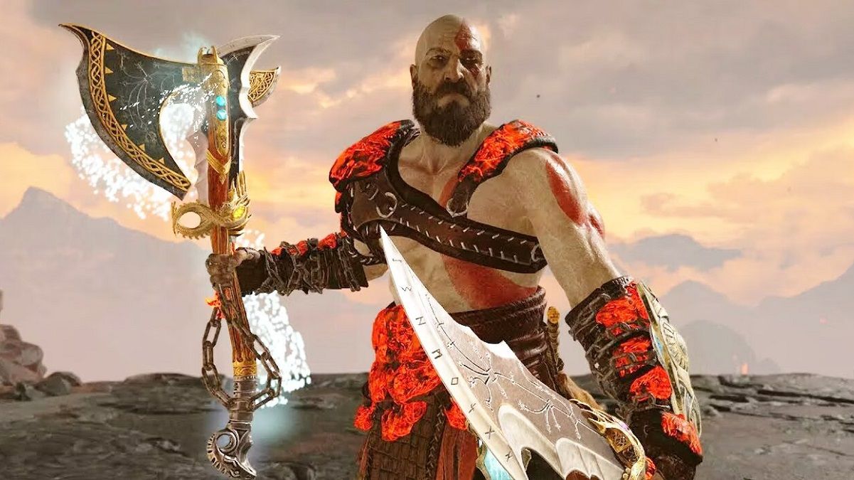 God Of War Ragnarök - ЛеБрон Джеймс позував з сокирою Левіафана God Of War Ragnarök - ЛеБрон Джеймс позував з сокирою Левіафана