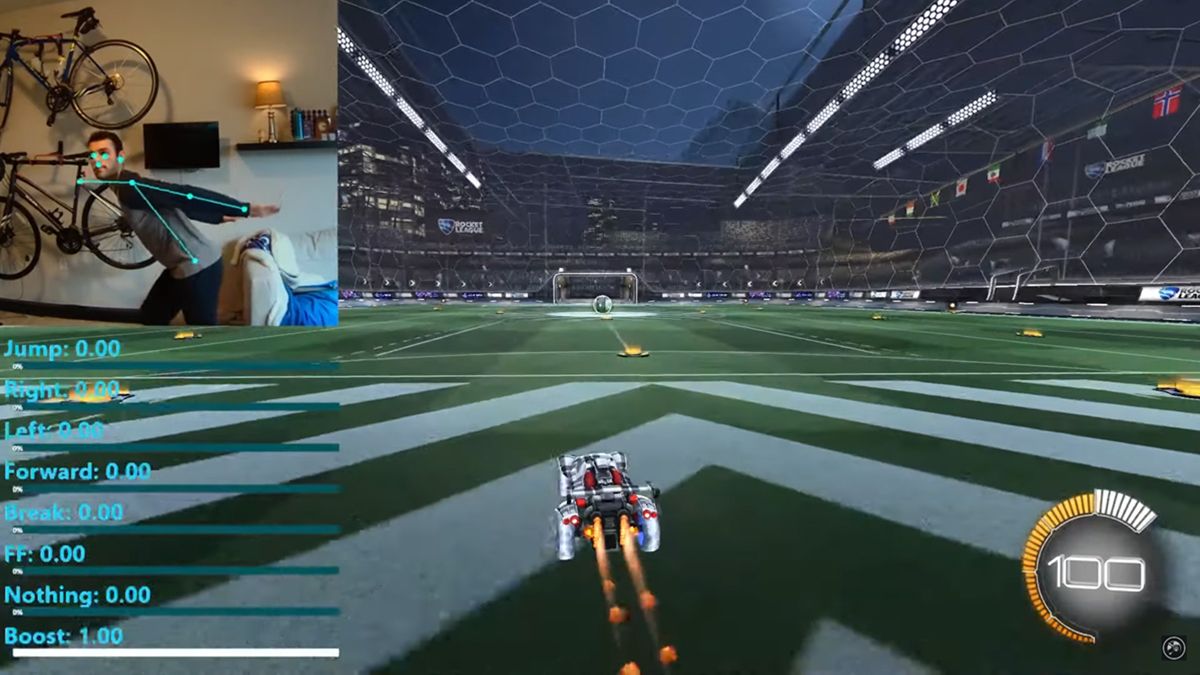 Инженер NASA придумал удивительный способ игры в Rocket League Инженер NASA придумал удивительный способ игры в Rocket League