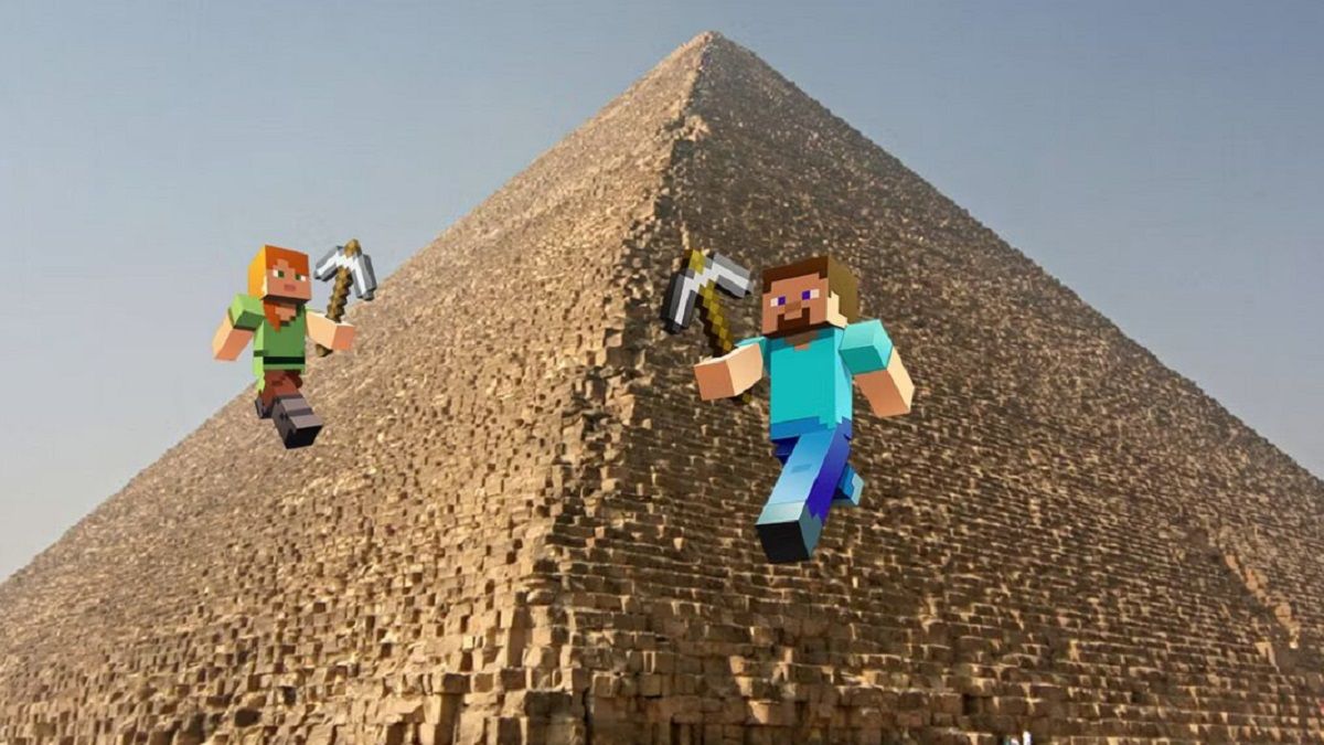 Почти как в Гизе: геймеры создали в Minecraft невероятную пирамиду