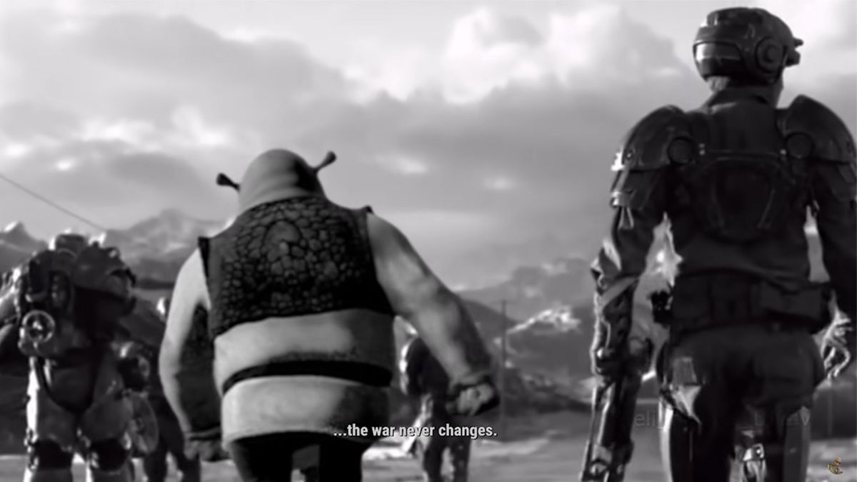 Шрек попал в Fallout 4 Шрек попал в Fallout 4