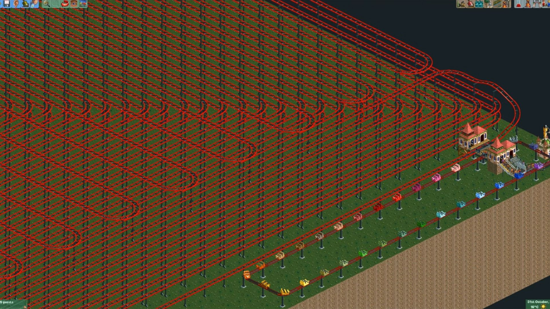 Геймер создал бесконечную горку у Roller Coaster Tycoon 2 Геймер создал бесконечную горку у Roller Coaster Tycoon 2