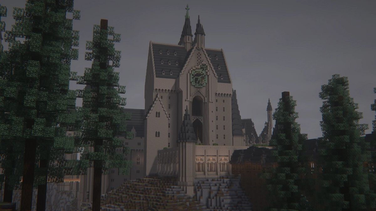 Minecraft - геймер построил в игре огромный Хогвартс - фото