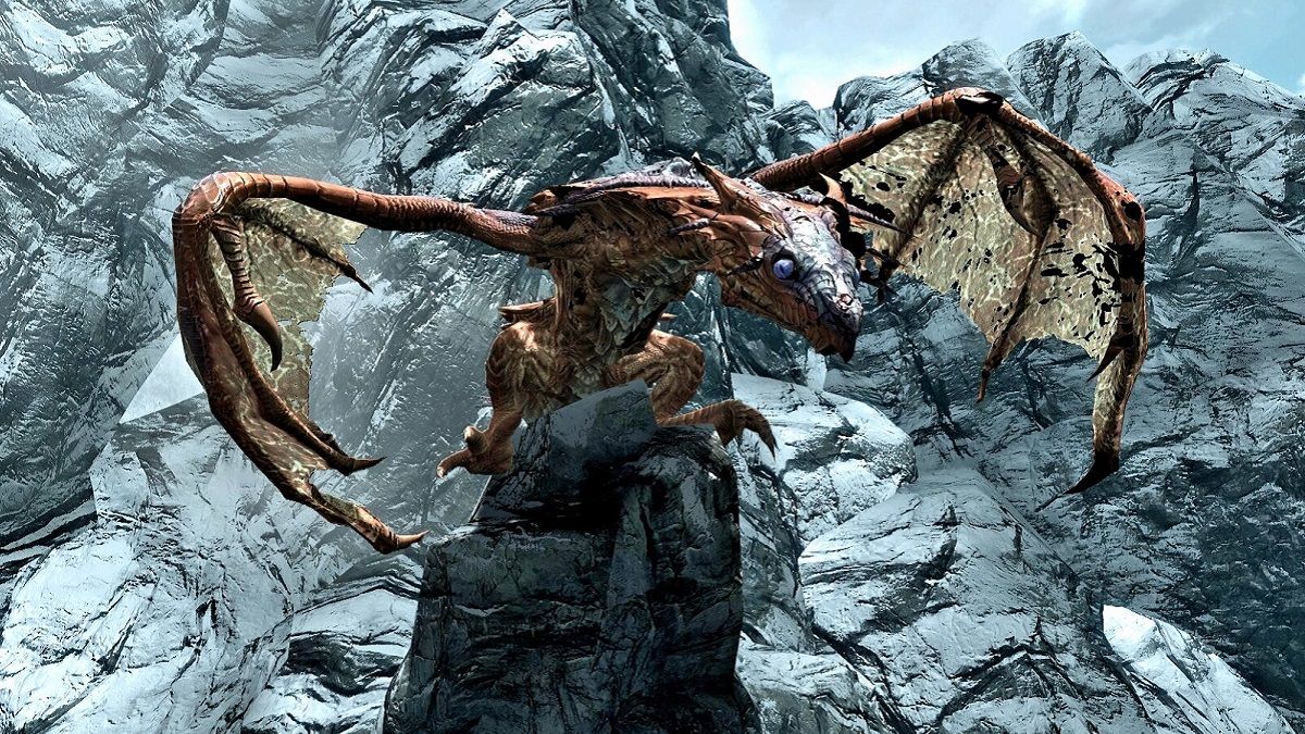 Забавный мод Skyrim заставил солдата времен Второй мировой драться с драконом: интересное видео