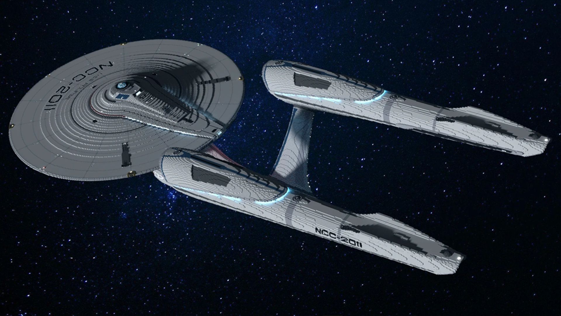 Поклонник Star Trek построил известный звездолет в Minecraft Поклонник Star Trek построил известный звездолет в Minecraft