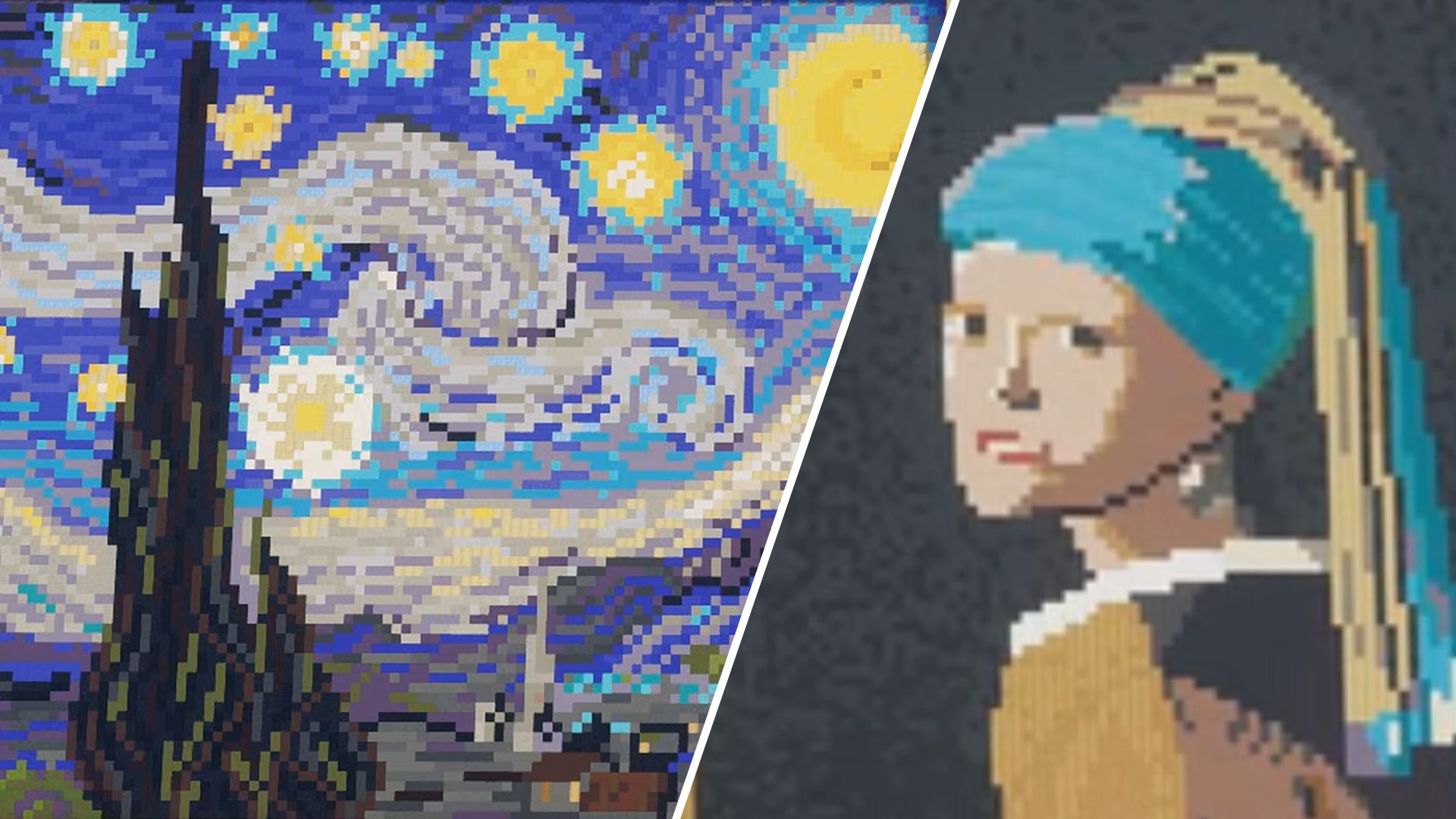 Зоряна ніч та Мона Ліза у Minecraft – геймер вразив фанатів гри своїми роботами Зоряна ніч та Мона Ліза у Minecraft – геймер вразив фанатів гри своїми роботами