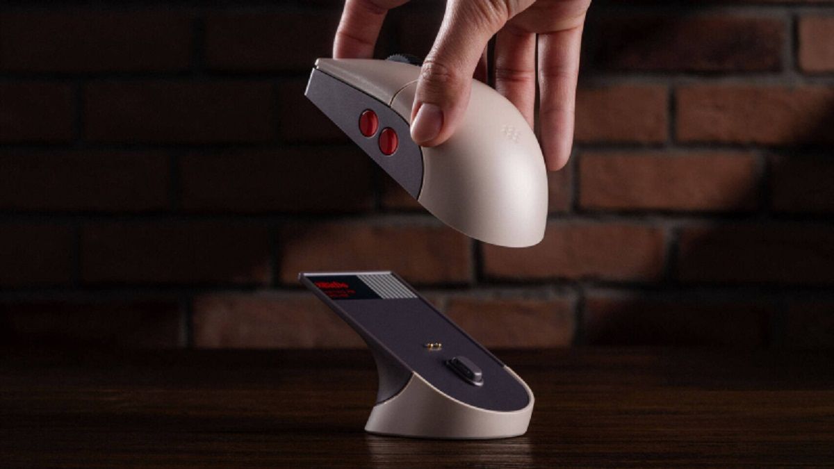 Беспроводная мышь 8BitDo Retro R8 N Edition в стиле NES - games Беспроводная мышь 8BitDo Retro R8 N Edition в стиле NES - games