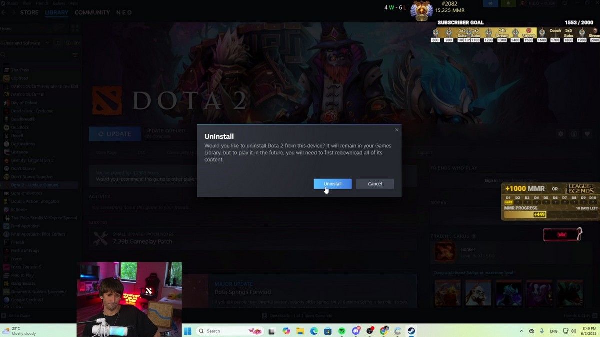 Dendi видалив Dota 2 після провального челенджу та повернувся до League of Legends