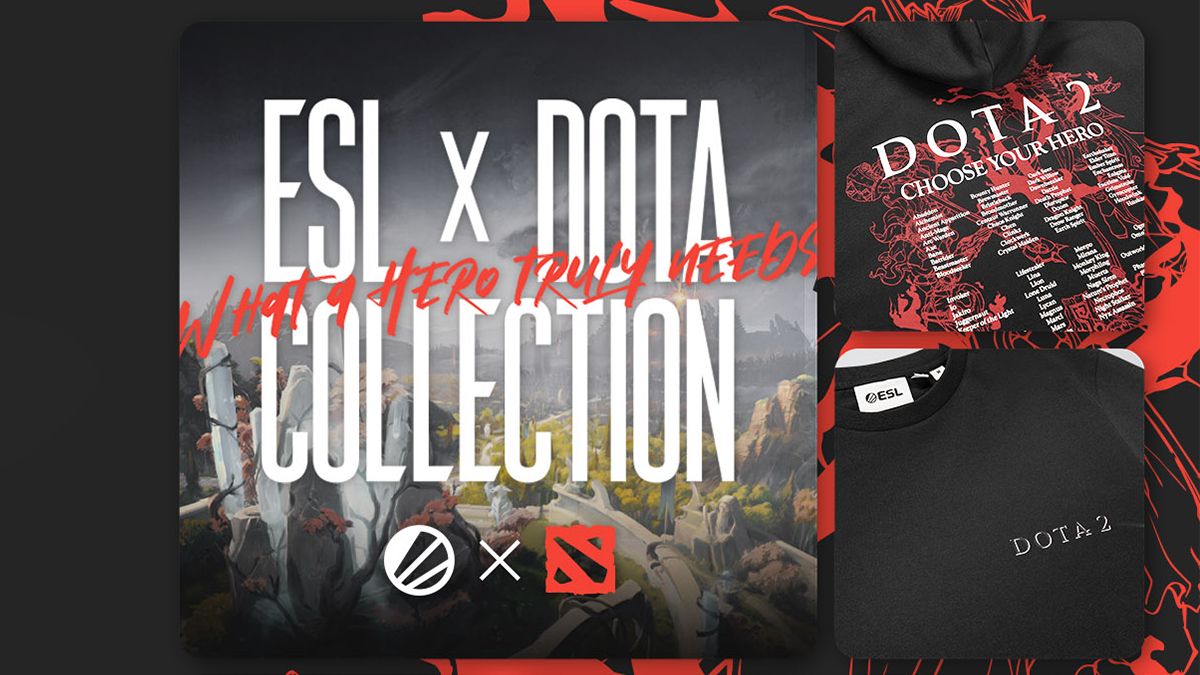 ESL выпустила официальный мерч по Dota 2 в сотрудничестве с Valve с одеждой в стиле игры