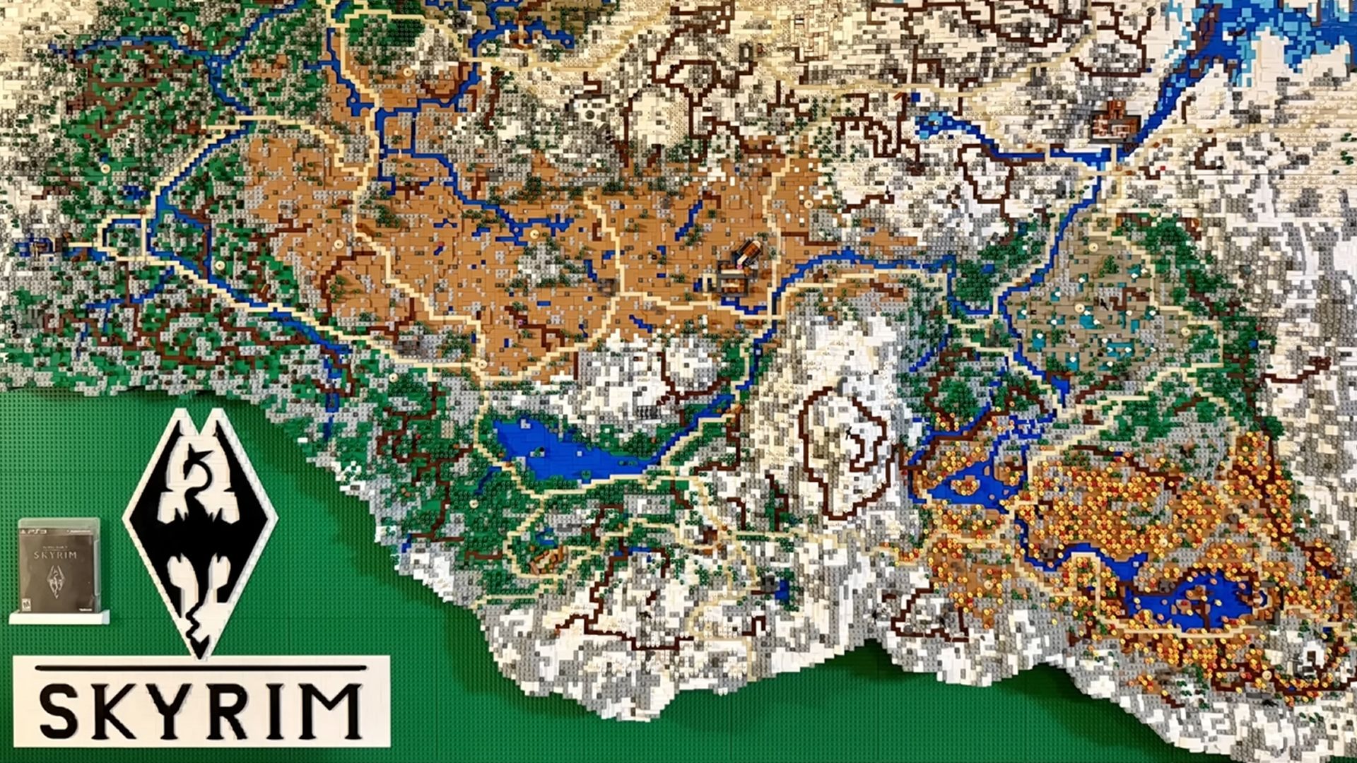 Геймер витратив 3 роки та 73 тисячі цеглинок LEGO аби створити мапу з Skyrim