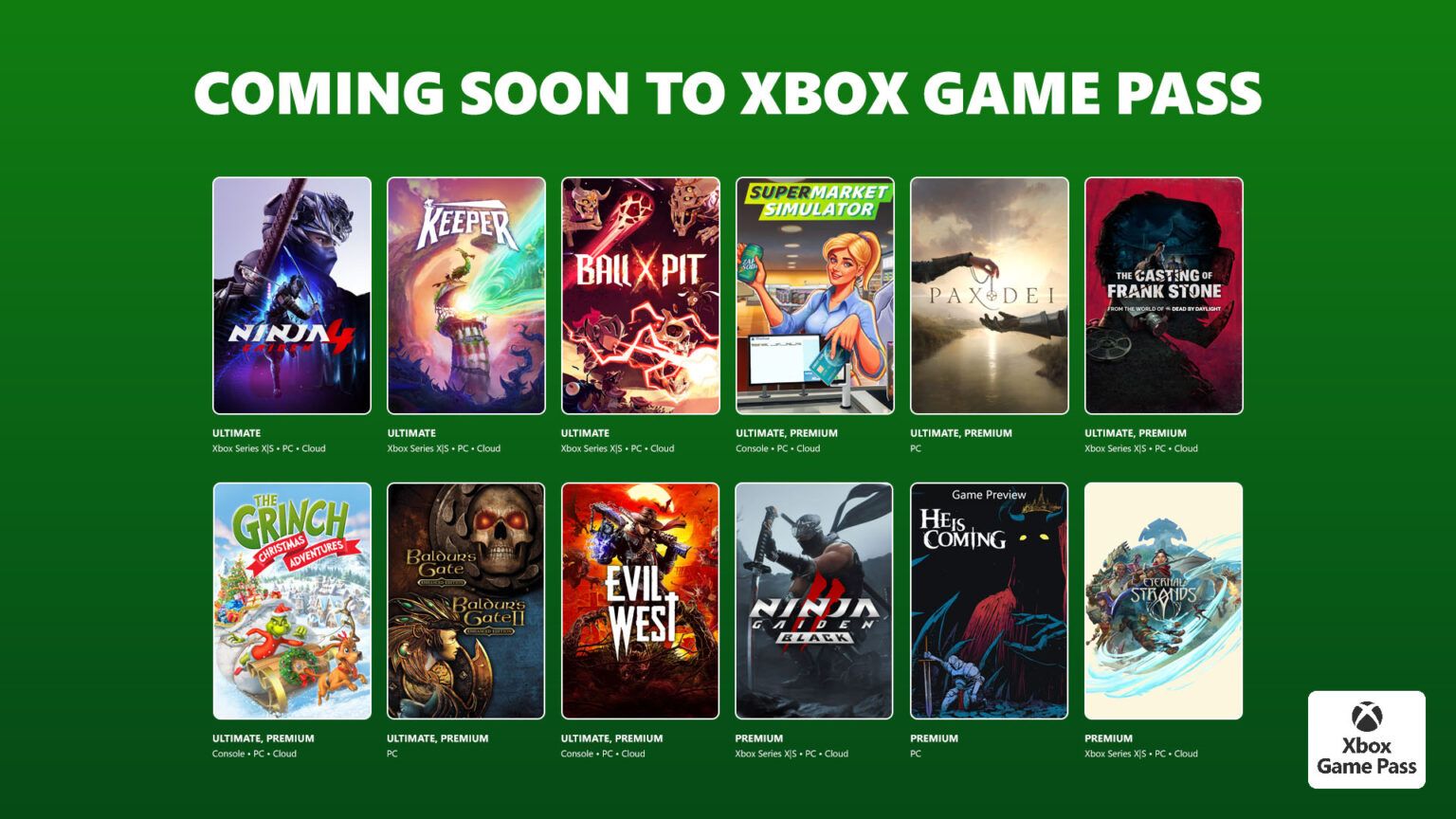 Новинки Game Pass