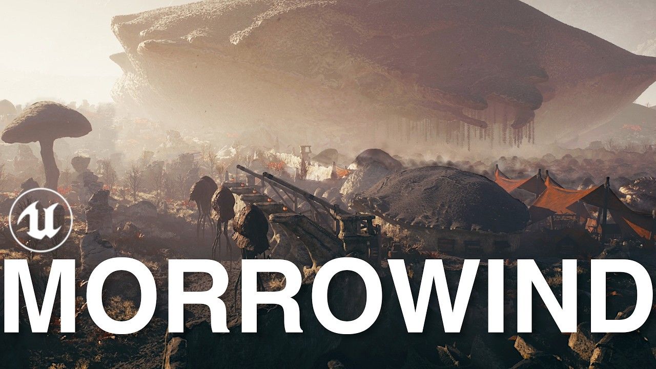 Легендарний Альд'рун із Morrowind відтворили на Unreal Engine 5 Легендарний Альд'рун із Morrowind відтворили на Unreal Engine 5